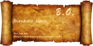 Bundusz Oguz névjegykártya